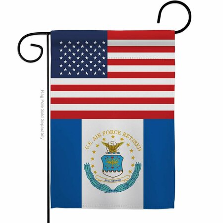 GUARDERIA 13 x 18.5 in. US Retired Air Force Garden Flag with Armed Forces Double-Sided  Vertical Flags GU3863302